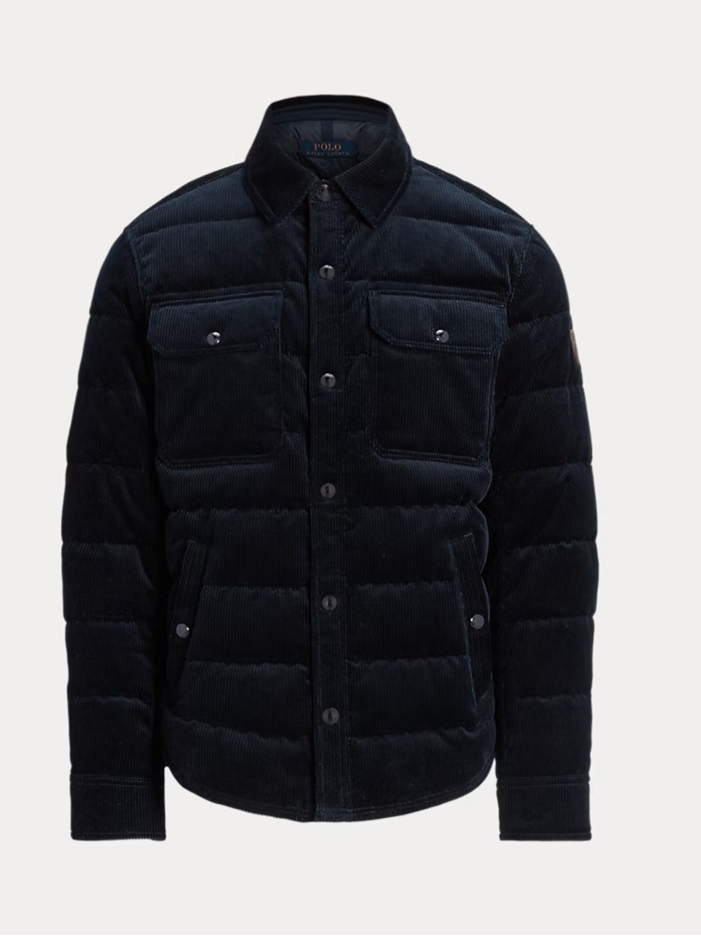 Ralph Lauren Black Corduroy Puffer Jacket
